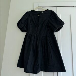 H&M mini Black Dress with Bow Detail